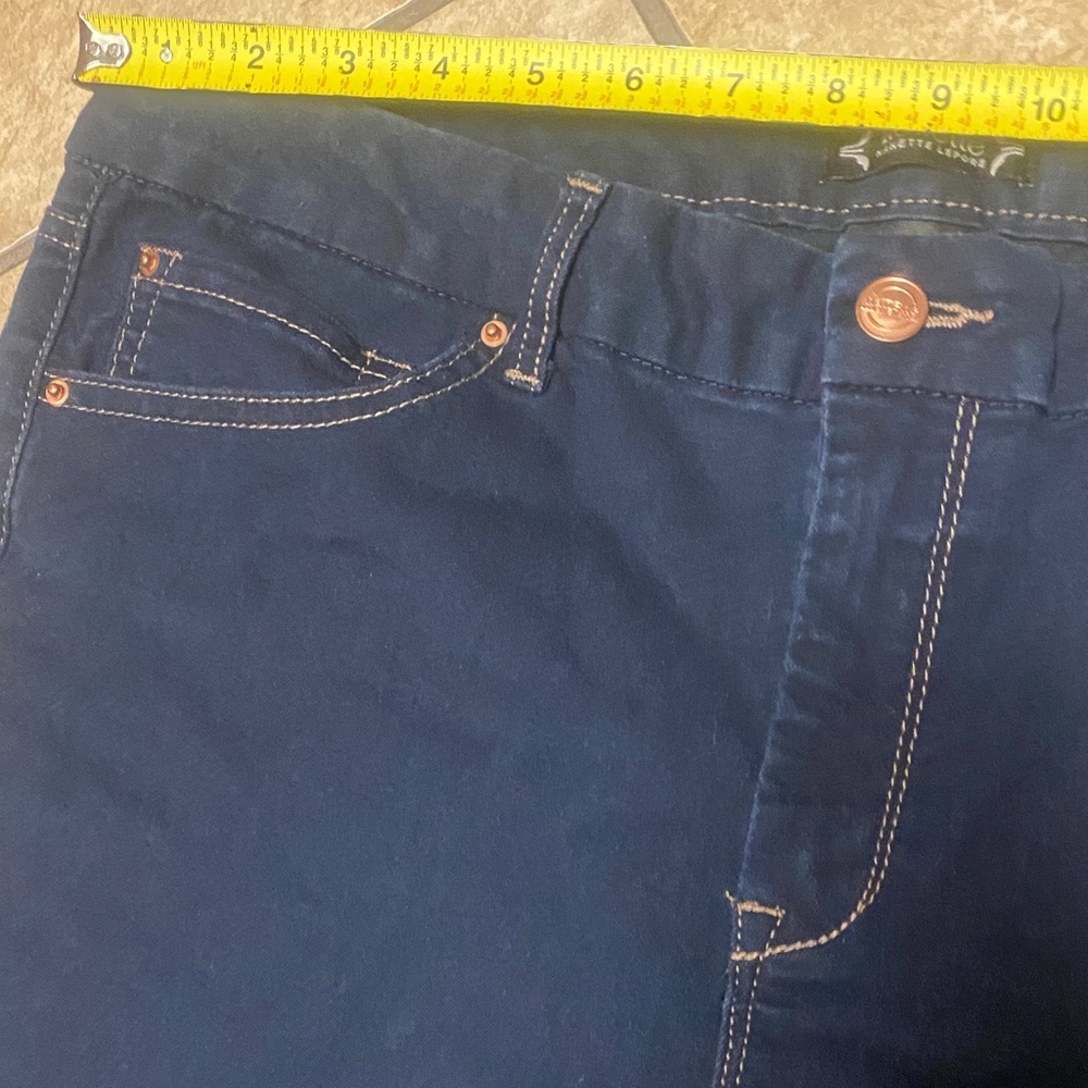 Nanette Lepore Size 12 Dark Blue High Rise Ankle Jeans Denim Chic Career - Picture 7 of 12